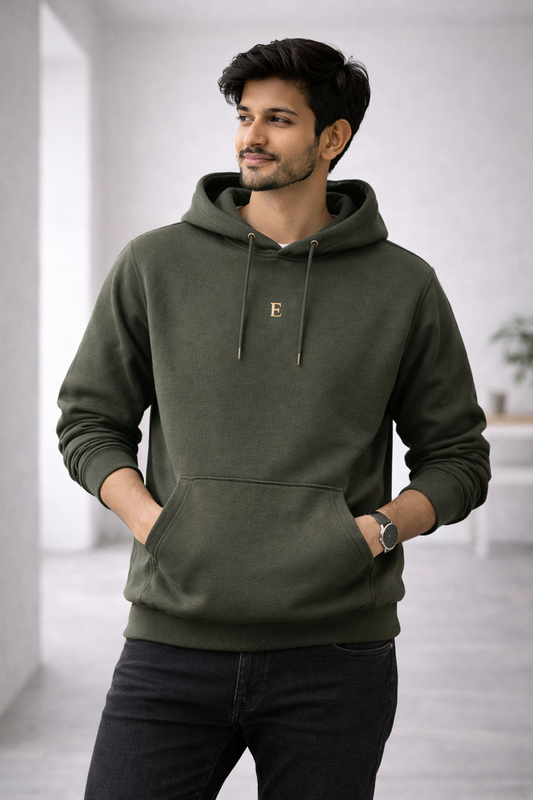 Unisex Hoodie- Olive Green