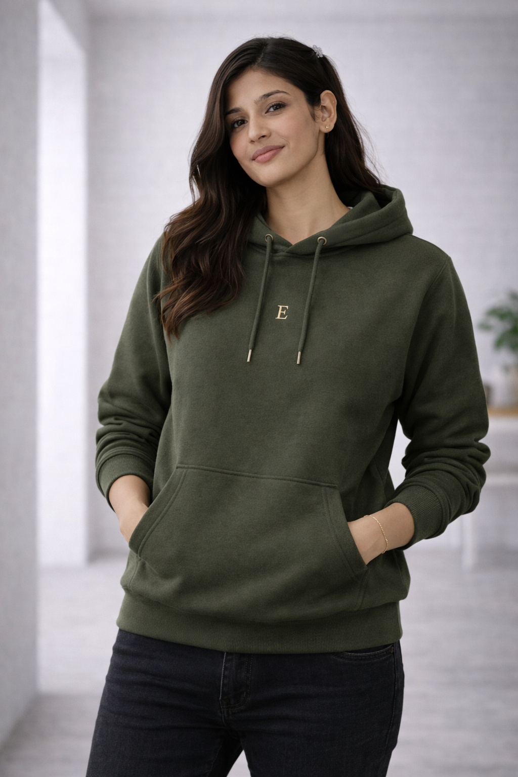 Unisex Hoodie- Olive Green
