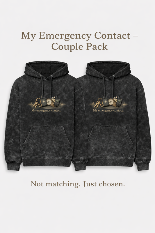 My Emergency Contact Hoodie - Couple Pack