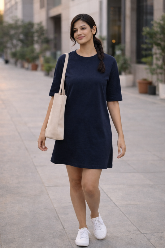Essential Dress - Navy Blue