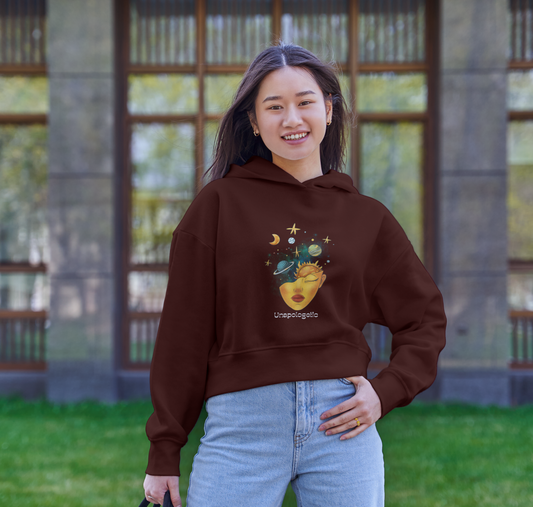 Maroon Muse Women's Crop Hoodie